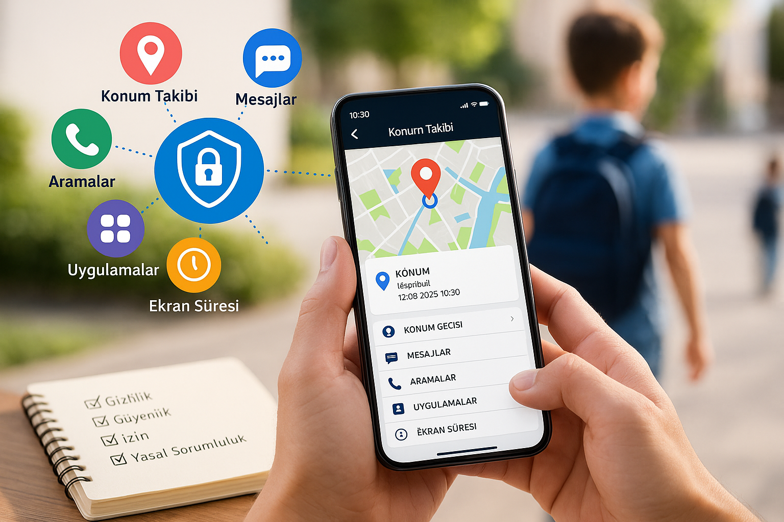telefona yüklenen takip programı